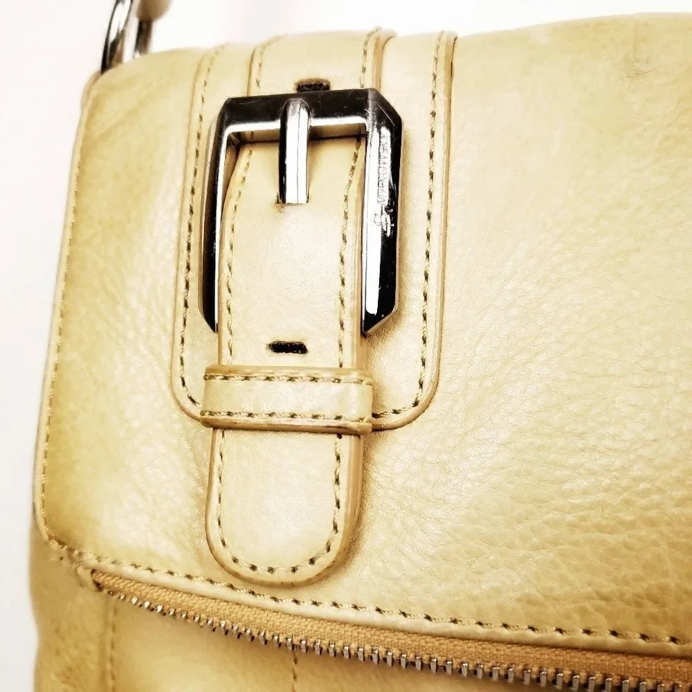B. Makowsky tan/beige adjustable shoulder bag